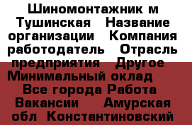 Шиномонтажник м.Тушинская › Название организации ­ Компания-работодатель › Отрасль предприятия ­ Другое › Минимальный оклад ­ 1 - Все города Работа » Вакансии   . Амурская обл.,Константиновский р-н